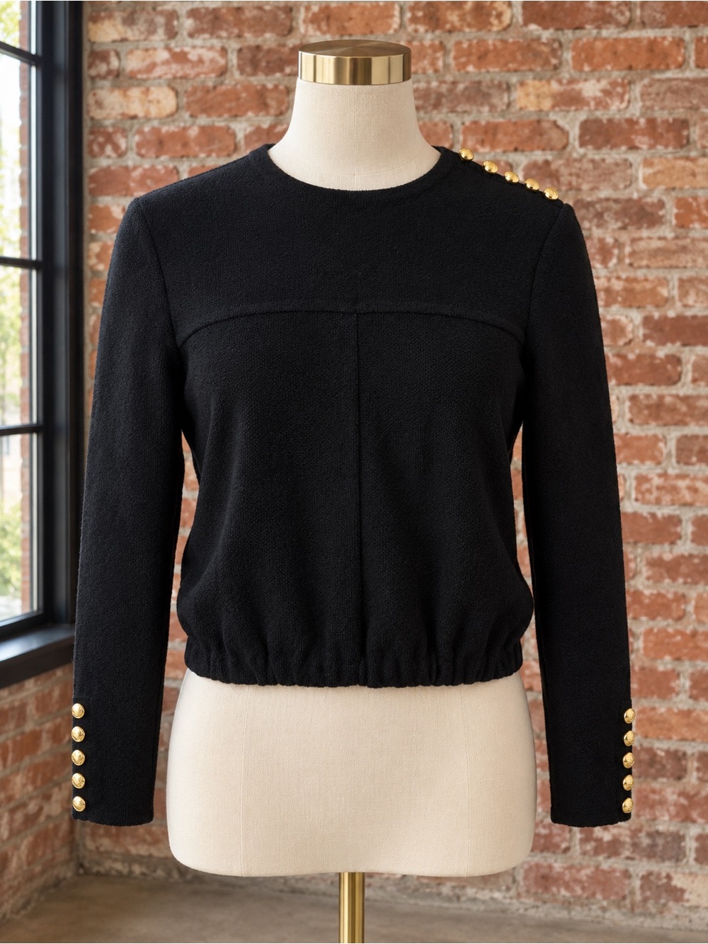 Vintage Don Sayres for Wellmore by Saks Fifth Avenue Sweater Gold Buttons